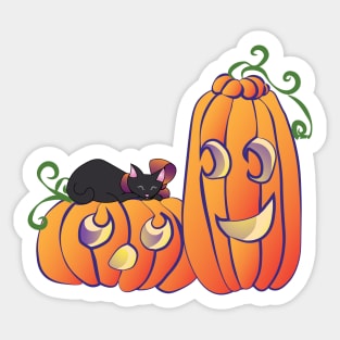 Pumpkins and Kittens Sticker